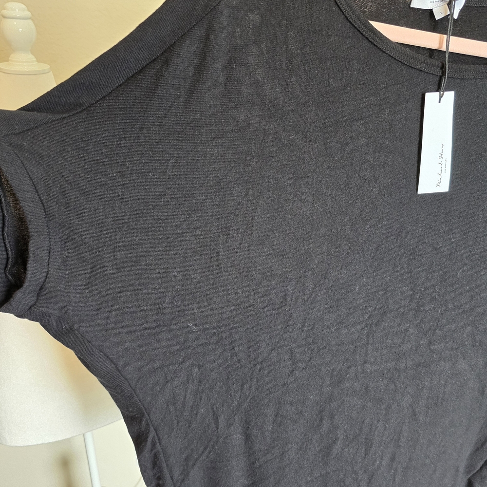 Michael Stars Black Verna Dolman Sleeve Tee NWT - Picture 2 of 9